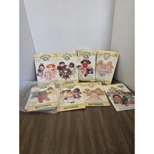 Cabbage Patch Dolls Butterick Clothes Patterns Vintage Lot Of 8